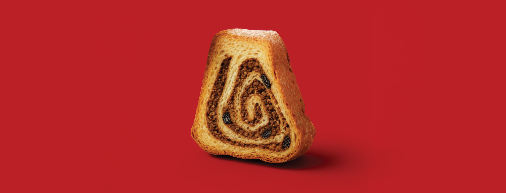 Potica with red background